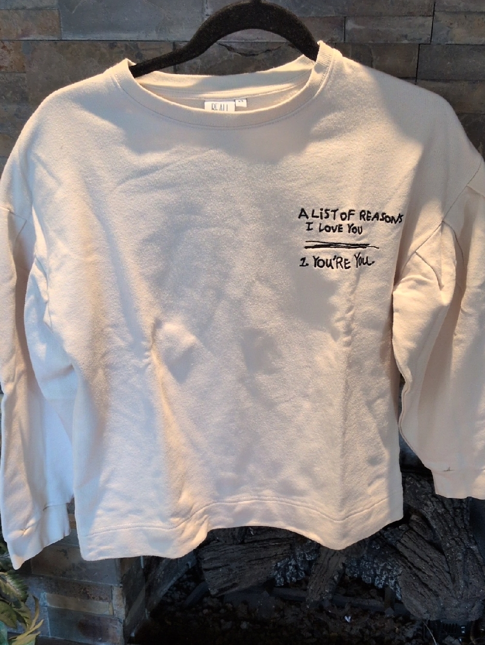 Kids White Graphic Crewneck Sweatshirt - Unknown Brand